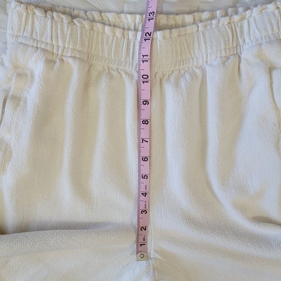 Soft Surroundings Mirage Embroidered Wide Leg Pants Cream With Red Trim Size Med - Picture 11 of 13